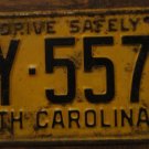 1960 AY 5574 North Carolina license plate