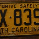 1960 AX 8394 North Carolina license plate