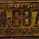 1960 AW 8872 North Carolina license plate