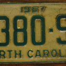 1967 1380 SH North Carolina passenger truck license plate