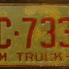 1973 FC 7337 North Carolina farm truck license plate