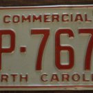 1987 AP 7674 North Carolina commercial license plate