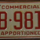 1987 LB 9819 North Carolina commercial license plate