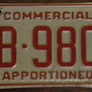 1987 LB 9804 North Carolina commercial license plate