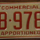 1987 LB 9789 North Carolina commercial license plate