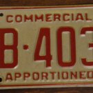 1987 LB 4033 North Carolina commercial license plate