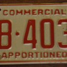 1987 LB 4030 North Carolina commercial license plate