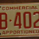 1987 LB 4026 North Carolina commercial license plate