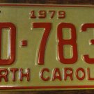 1979 BD 7839 North Carolina license plate