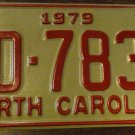 1979 BD 7838 North Carolina license plate