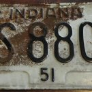 1951 AS 8801 Indiana license plate