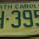 1969 FH 3954 North Carolina license plate