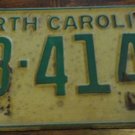 1969 BB 4144 North Carolina license plate