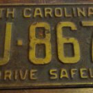 1963 CU  8671 North Carolina license plate