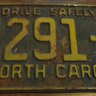 1961 4291 T North Carolina passenger truck license plate
