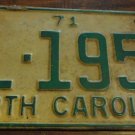 1971 HL 1951 North Carolina license plate