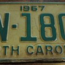 1967 CN 1802 North Carolina license plate