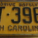 1960 DT 3965 North Carolina license plate