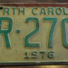 1976 AR 2703 North Carolina license plate