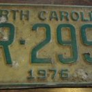 1976 AR 2995 North Carolina license plate