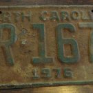 1976 AR 1676 North Carolina license plate