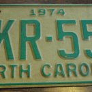 1974 FKR 551 North Carolina license plate