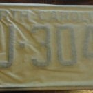 NOS 1972 FJ 3044 North Carolina license plate   new old stock
