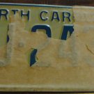 NOS 1972 FJ 2434 North Carolina license plate   new old stock
