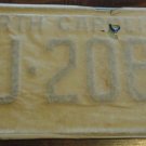 NOS 1972 FJ 2087 North Carolina license plate   new old stock