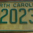 1978 D 20231 North Carolina license plate