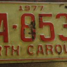 1977 AA 8534 North Carolina license plate