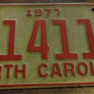 1977 A 14117 North Carolina license plate