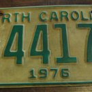 1976 A 44178 North Carolina license plate
