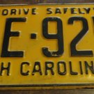 1958 AE 925 North Carolina license plate