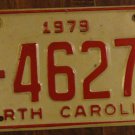 1979 F 46278 North Carolina license plate with March 1982 sticker
