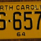 1964 ES 6577 North Carolina license plate