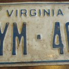 1974 BYM 465 Virginia license plate
