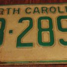 1969 EB 2894 North Carolina license plate