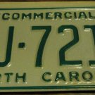 1994 AJ 7213 North Carolina commercial license plate