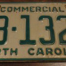 1990 AB 1328 North Carolina commercial license plate