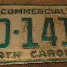 1984 BD 1412 North Carolina commercial license plate