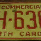 1983 AH 6309 North Carolina commercial license plate