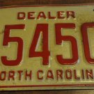 1982 ID 54501 North Carolina dealer license plate