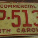 1981 AP 5136 North Carolina commercial license plate
