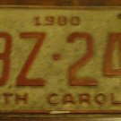 1980 VBZ 244 North Carolina license plate with June 1984 stickers