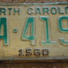 1980 TA 4199 North Carolina license plate