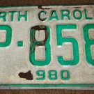 1980 AP 8580 North Carolina license plate
