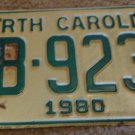 1980 AB 9235 North Carolina license plate
