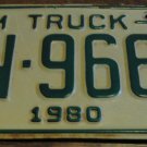 1980 FN 9660 North Carolina farm truck license plate