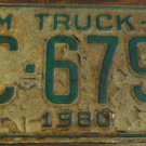 1980 FC 6790 North Carolina farm truck license plate